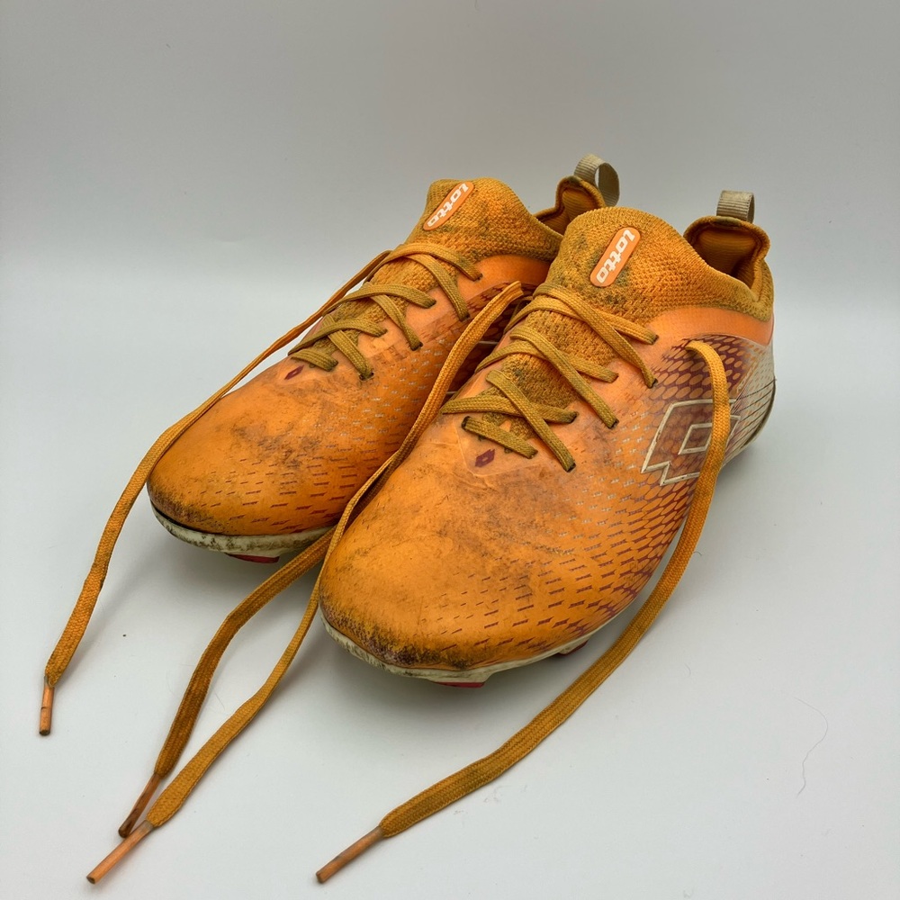 Boys orange soccer cleats size 4
